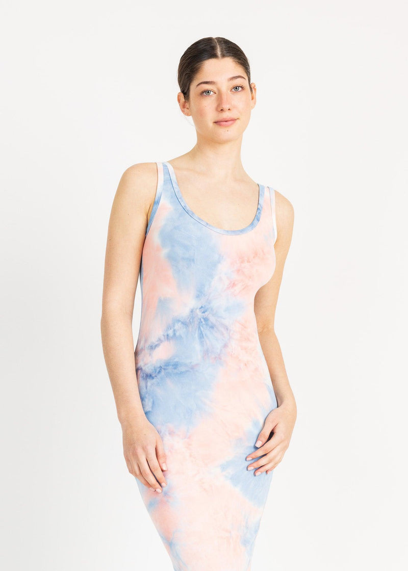 BLAIR 3/4 dress rib tiedye - Yana K
