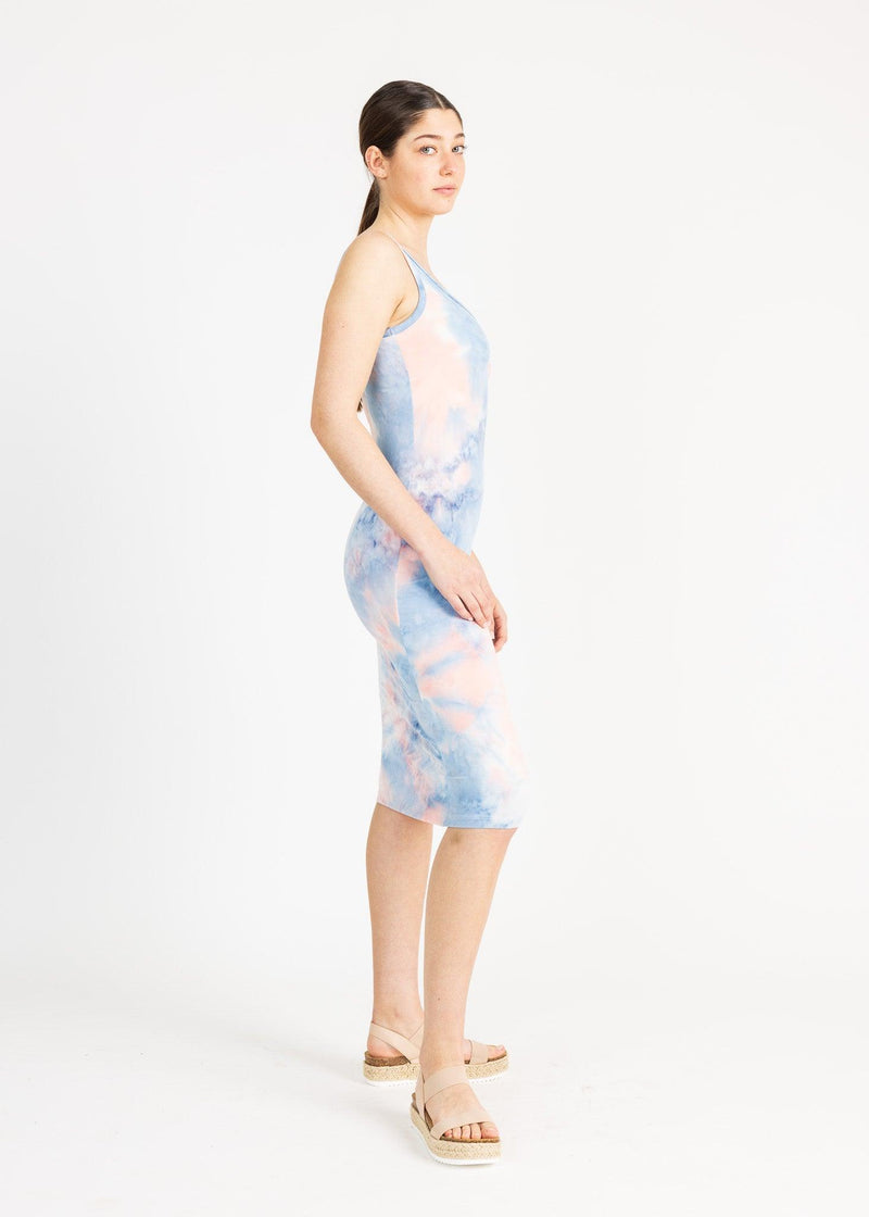 BLAIR 3/4 dress rib tiedye - Yana K