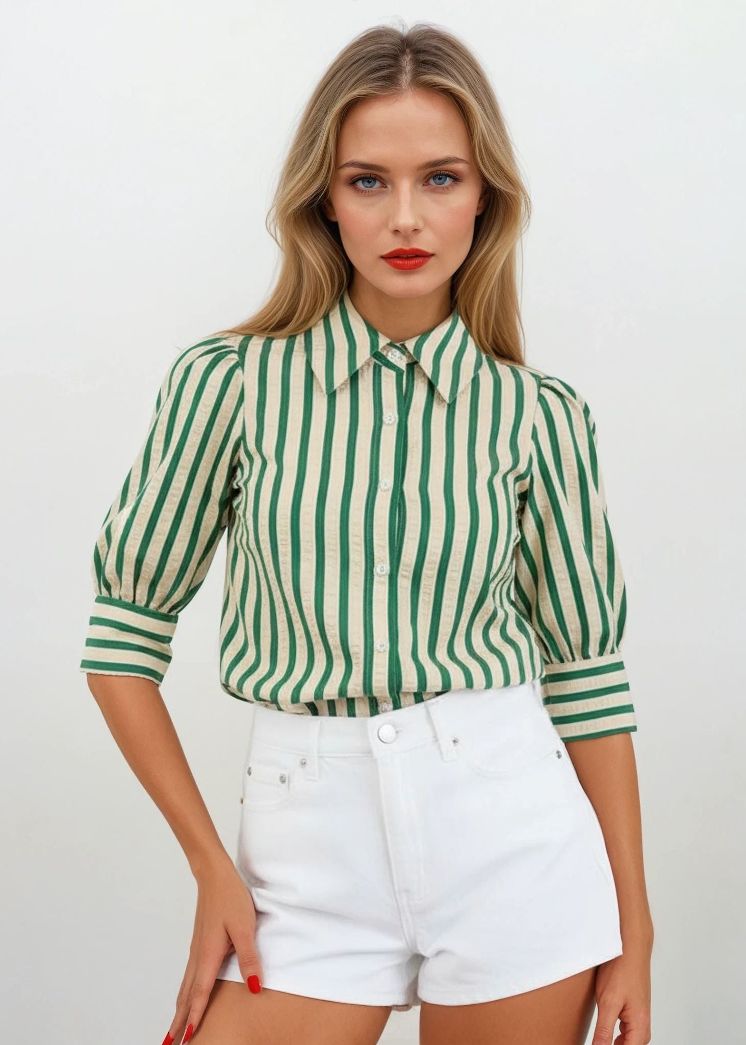 Lightweight Felicity top with a relaxed fit and short sleeves, featuring a subtle floral pattern in soft colors.