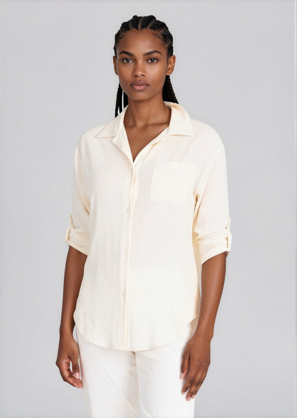 FIJI women's front pocket cuff sleeve top - YANA K