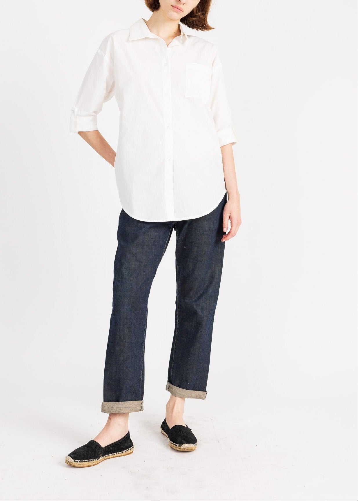 FIJI women's long sleeve button down blouse - Yana K Collective