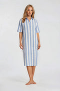 FINN women's wide stripe light blue maxi dress - Yana K Collective