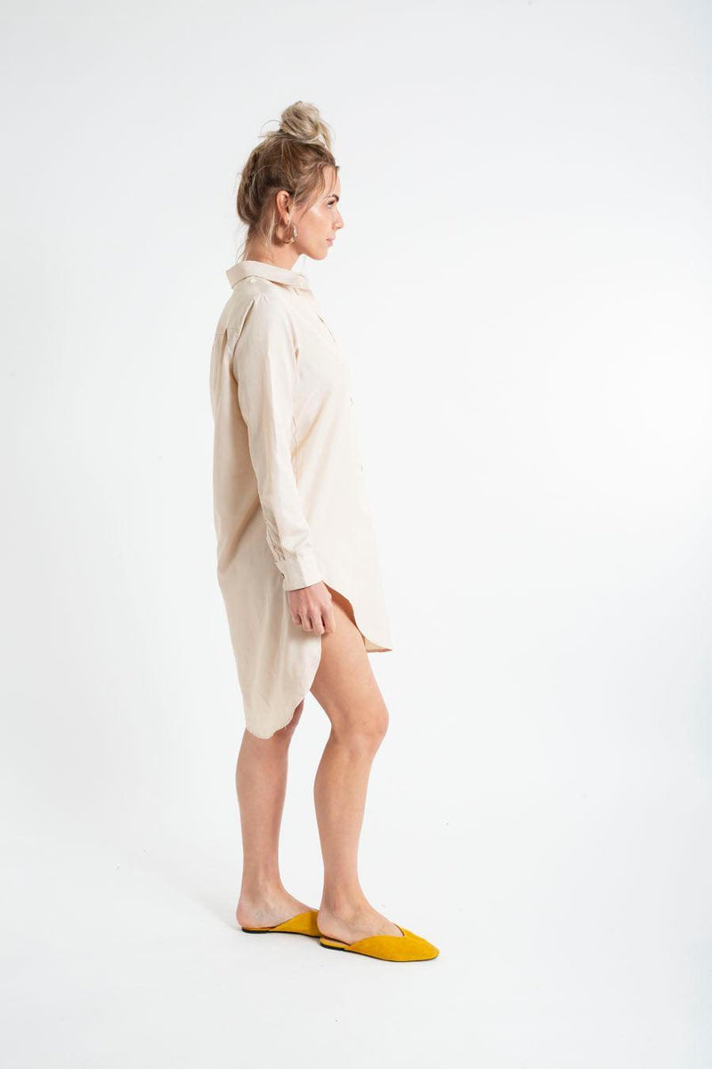 HUNTINGTON MINI DRESS TWILL thin stripes - Yana K