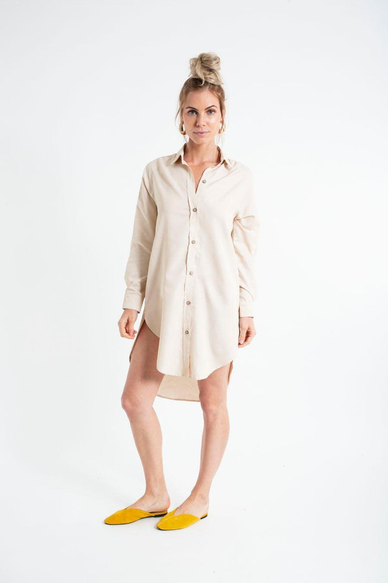 HUNTINGTON MINI DRESS TWILL thin stripes - Yana K
