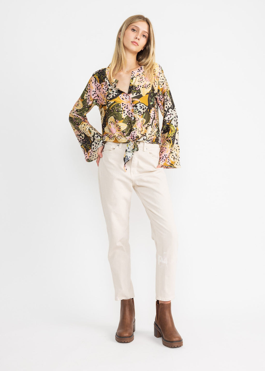 KHLOE TOP print F24 - Yana K Collective