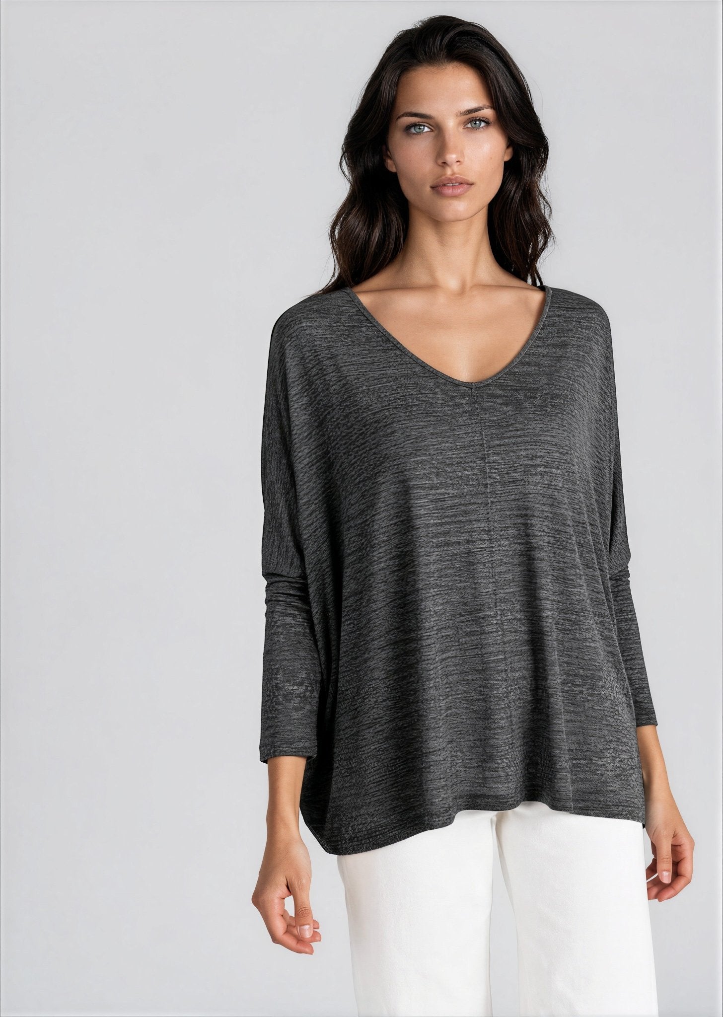 LISA women's oversized vneck dolman sleeve tee - Yana K Collective