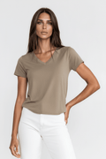 PAIGE women's classic fitted vneck tee - Yana K Collective