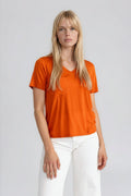 PIA women's vneck pocket color tee - Yana K Collective