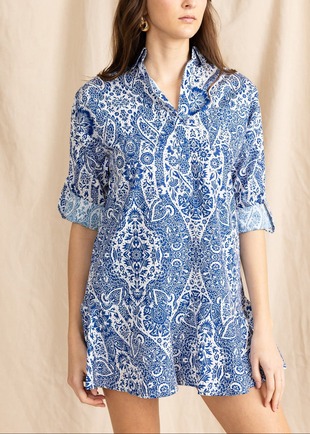 PORTOBELLO MINI DRESS medi print - Yana K Collective