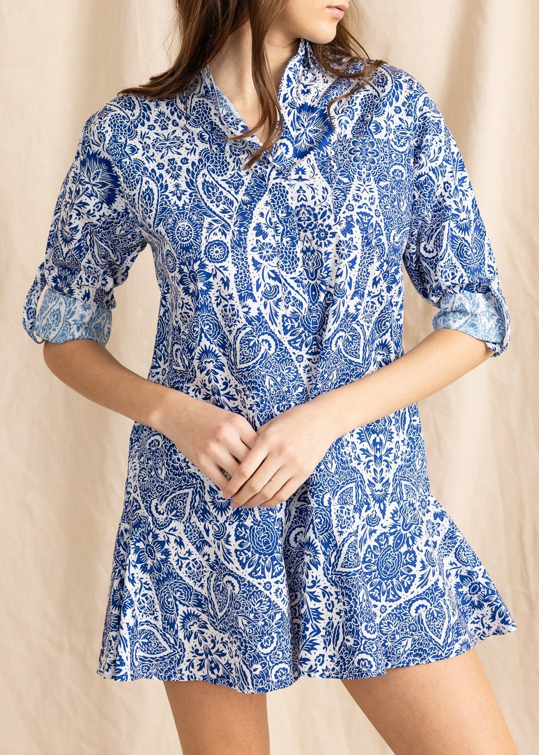 PORTOBELLO MINI DRESS medi print - Yana K Collective