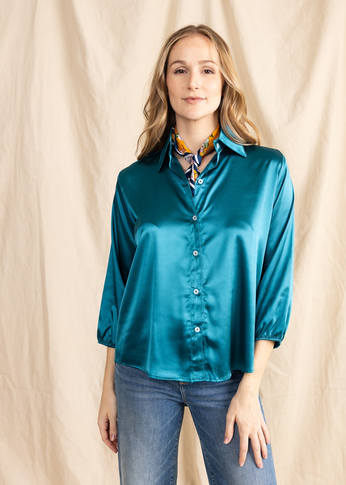 SASHA TOP satin - Yana K Collective