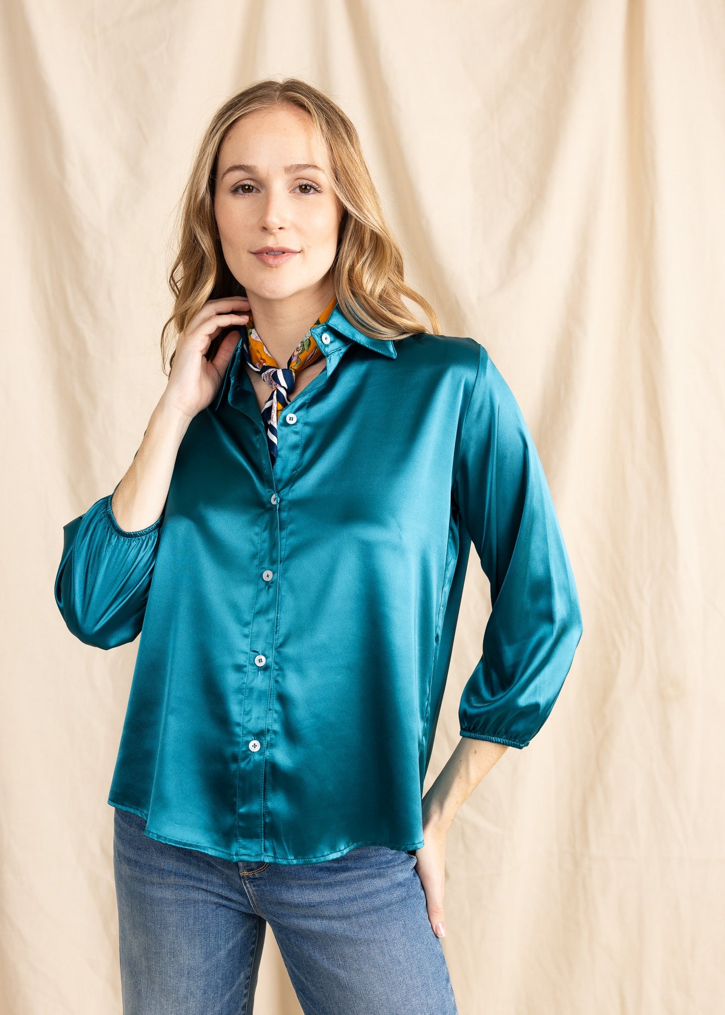 SASHA TOP satin - Yana K Collective