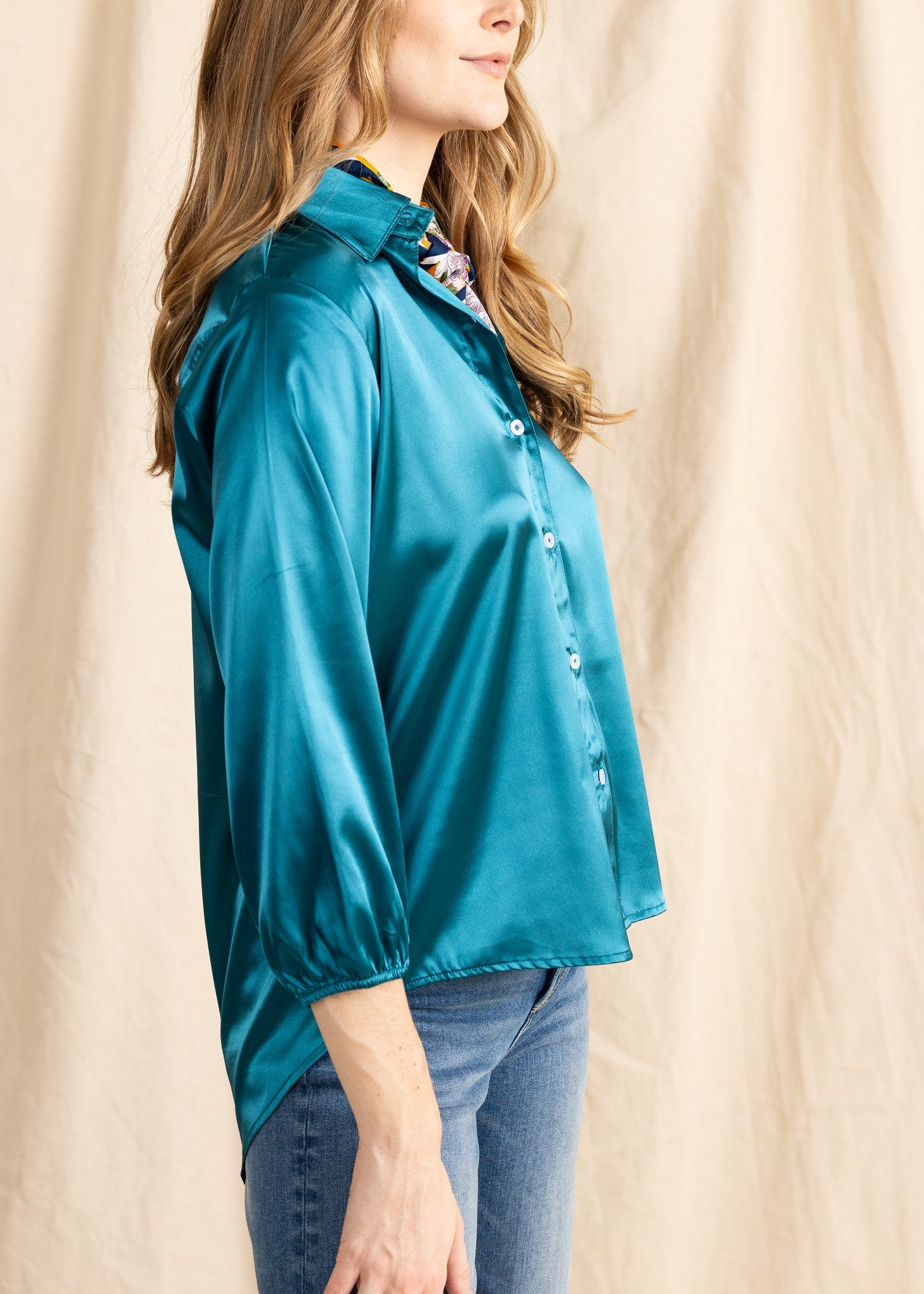 SASHA TOP satin - Yana K Collective