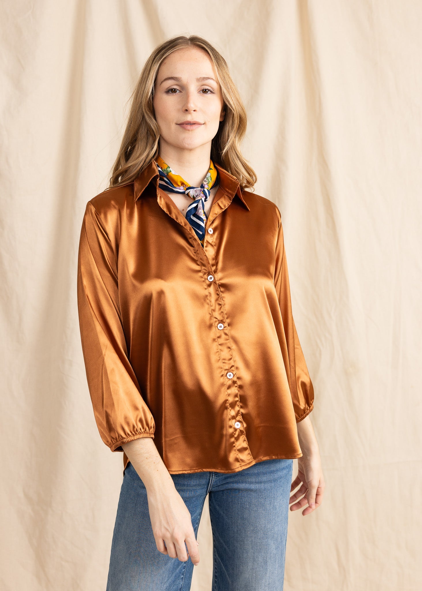 SASHA TOP satin - Yana K Collective
