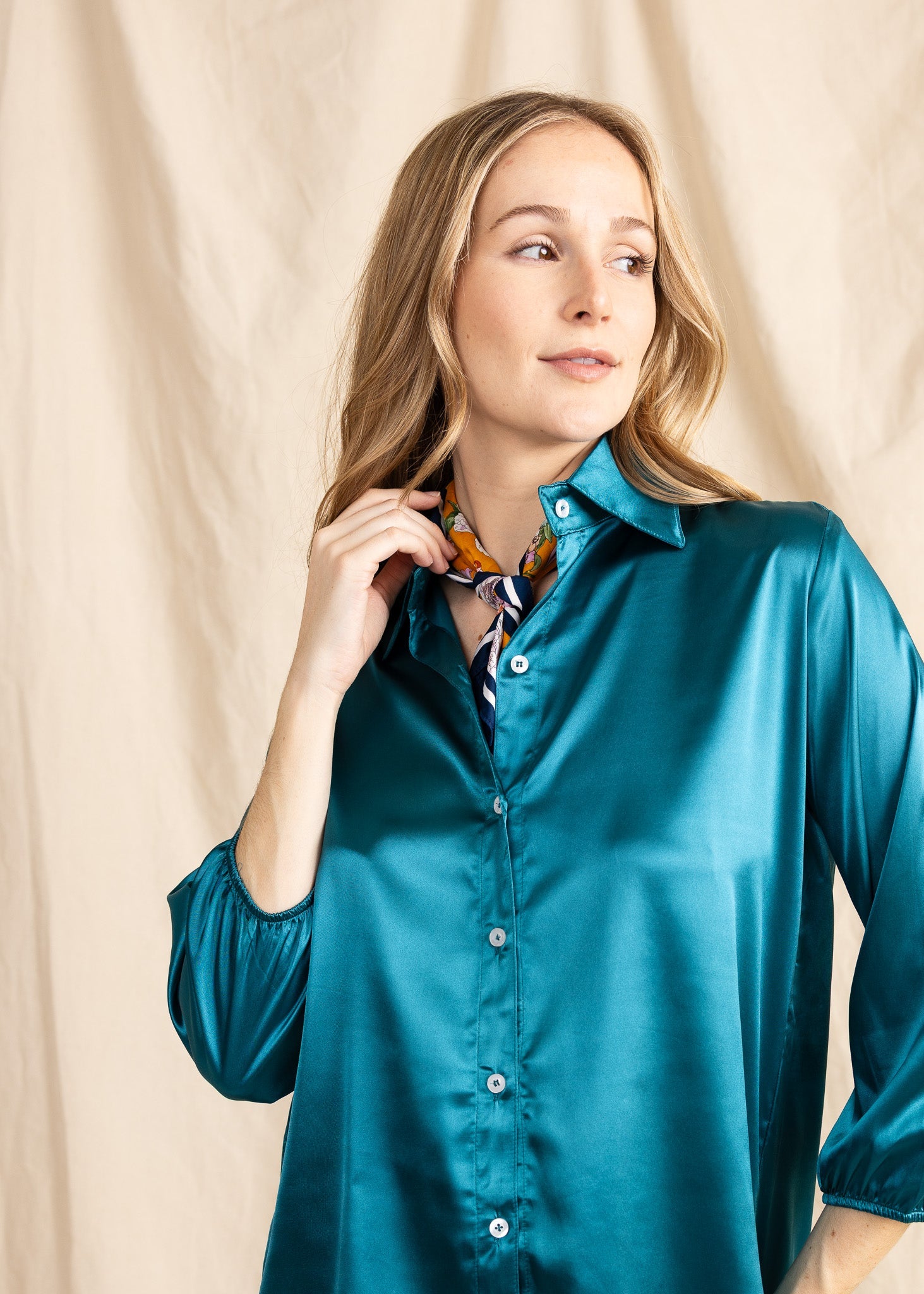 SASHA TOP satin - Yana K Collective
