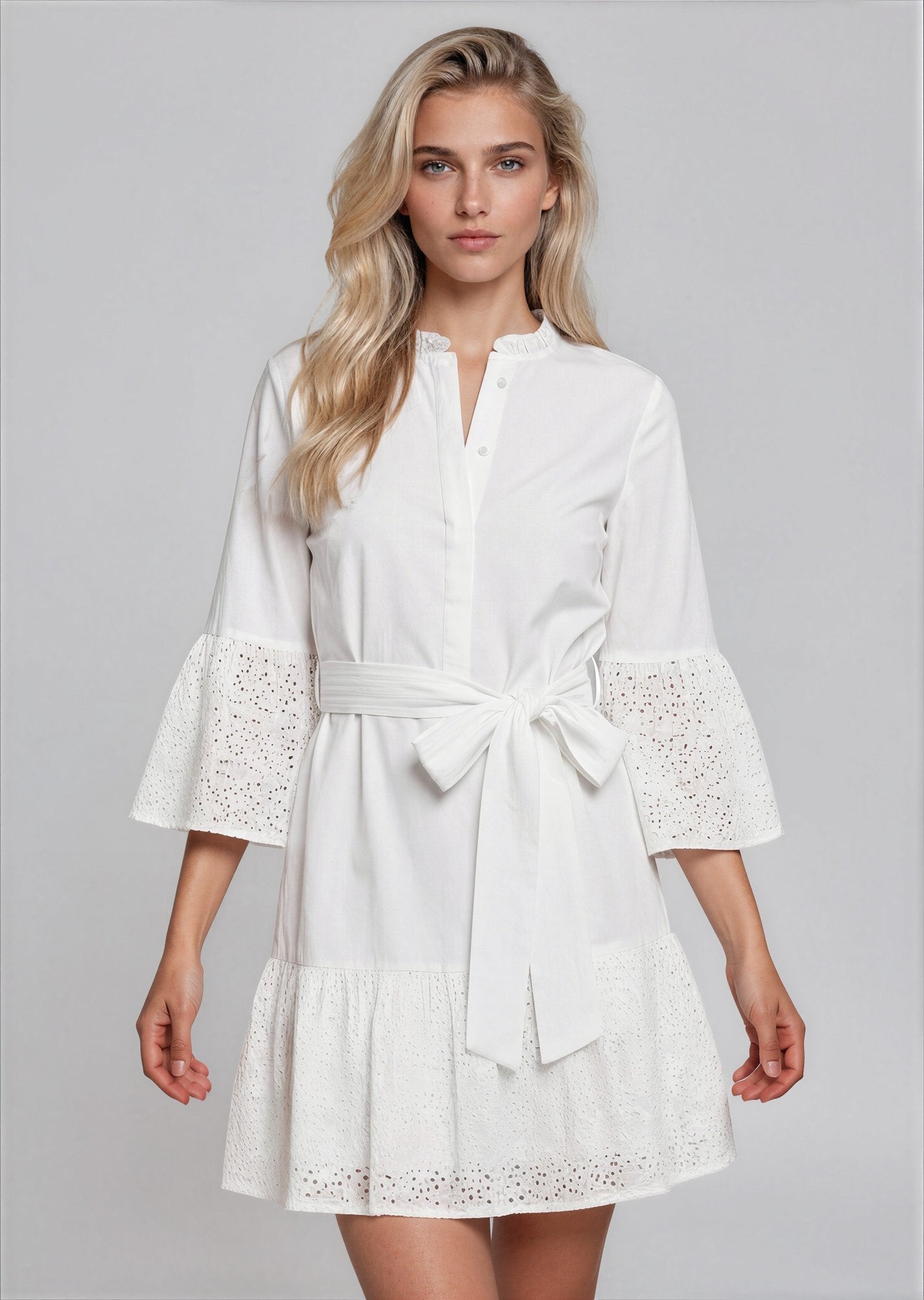 SURFSIDE women's cotton eyelet mini dress - Yana K Collective