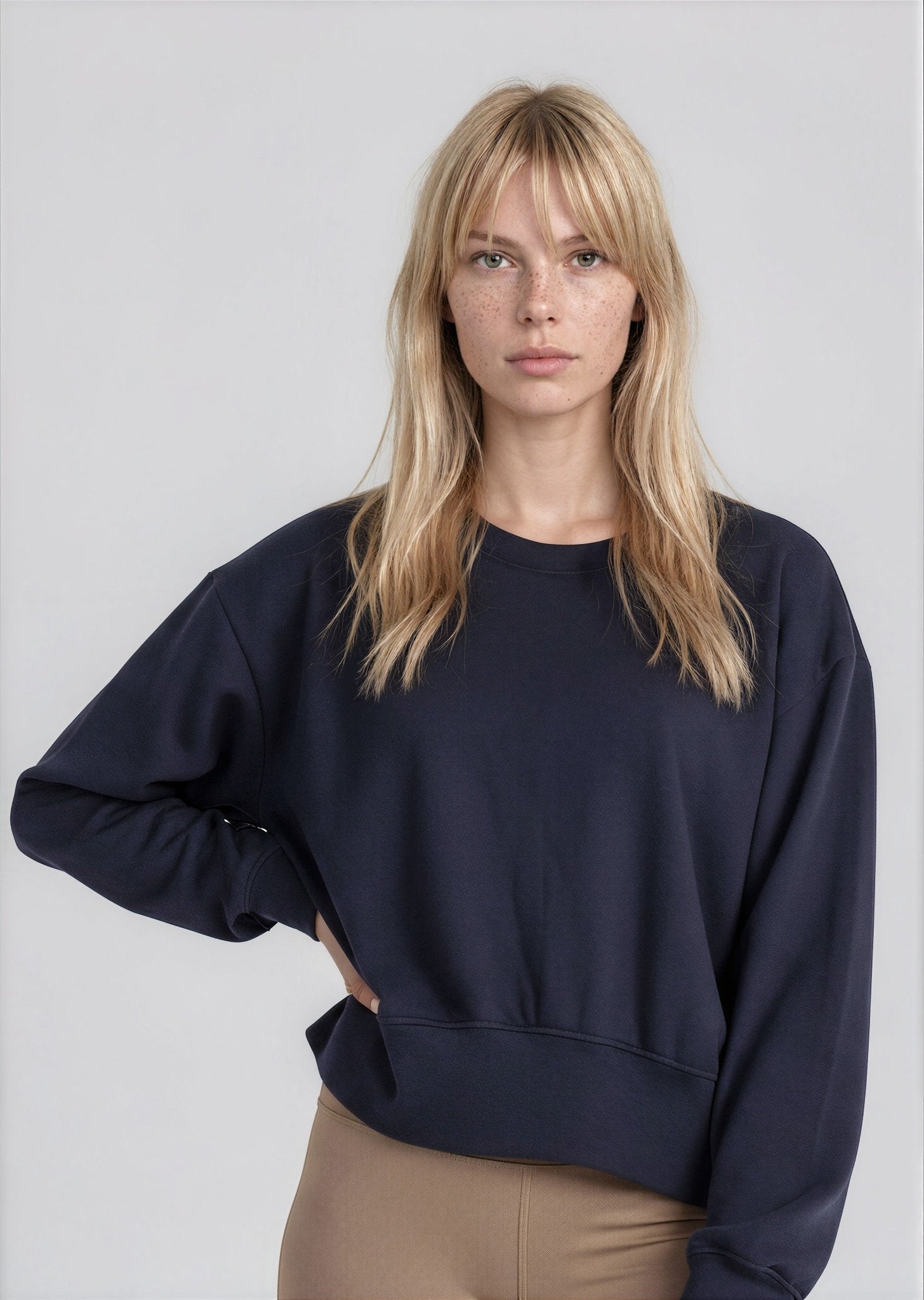 VICKY women's ultra soft fleece crew neck sweater - YANA K