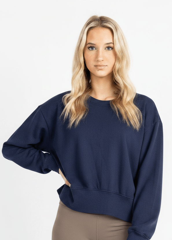 VICKY women's ultra soft fleece crew neck sweater - YANA K