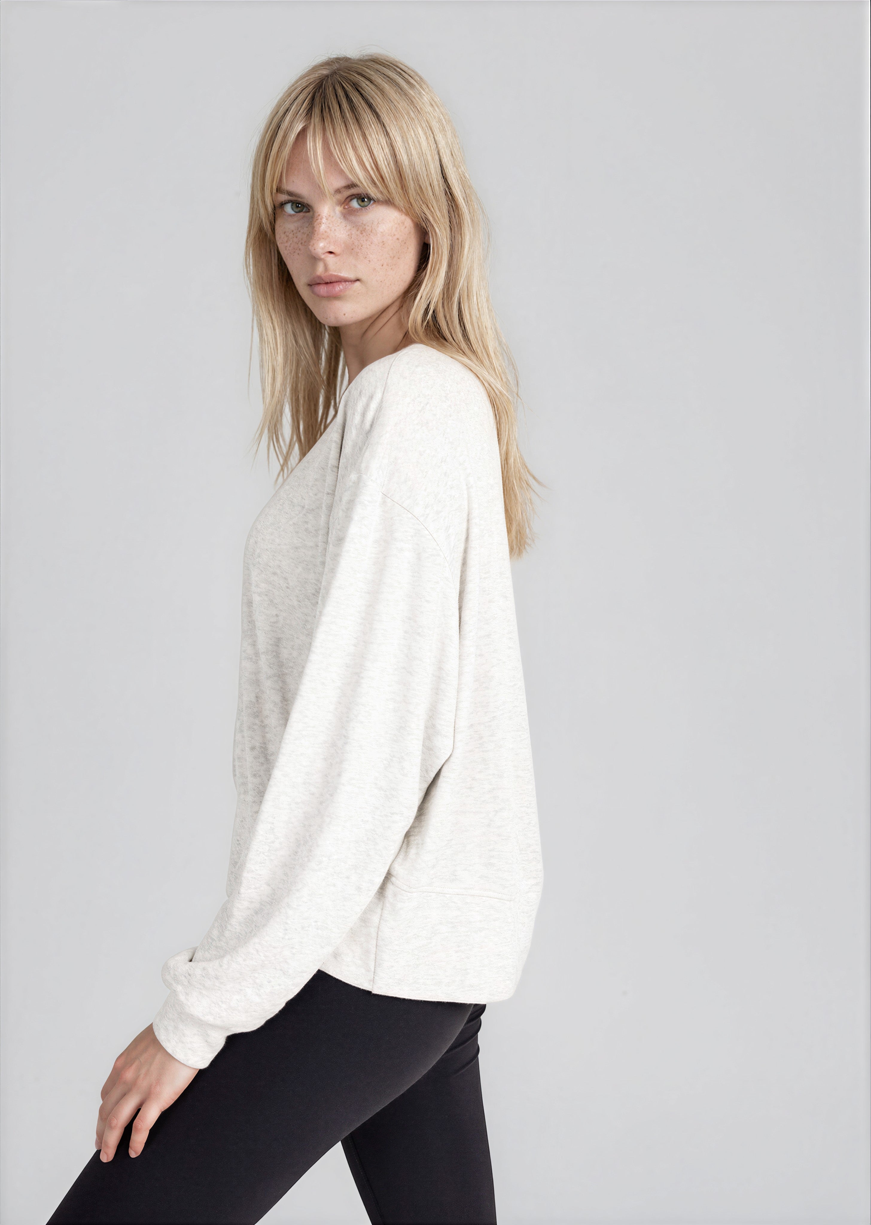 VICKY women's ultra soft fleece crew neck sweater - YANA K
