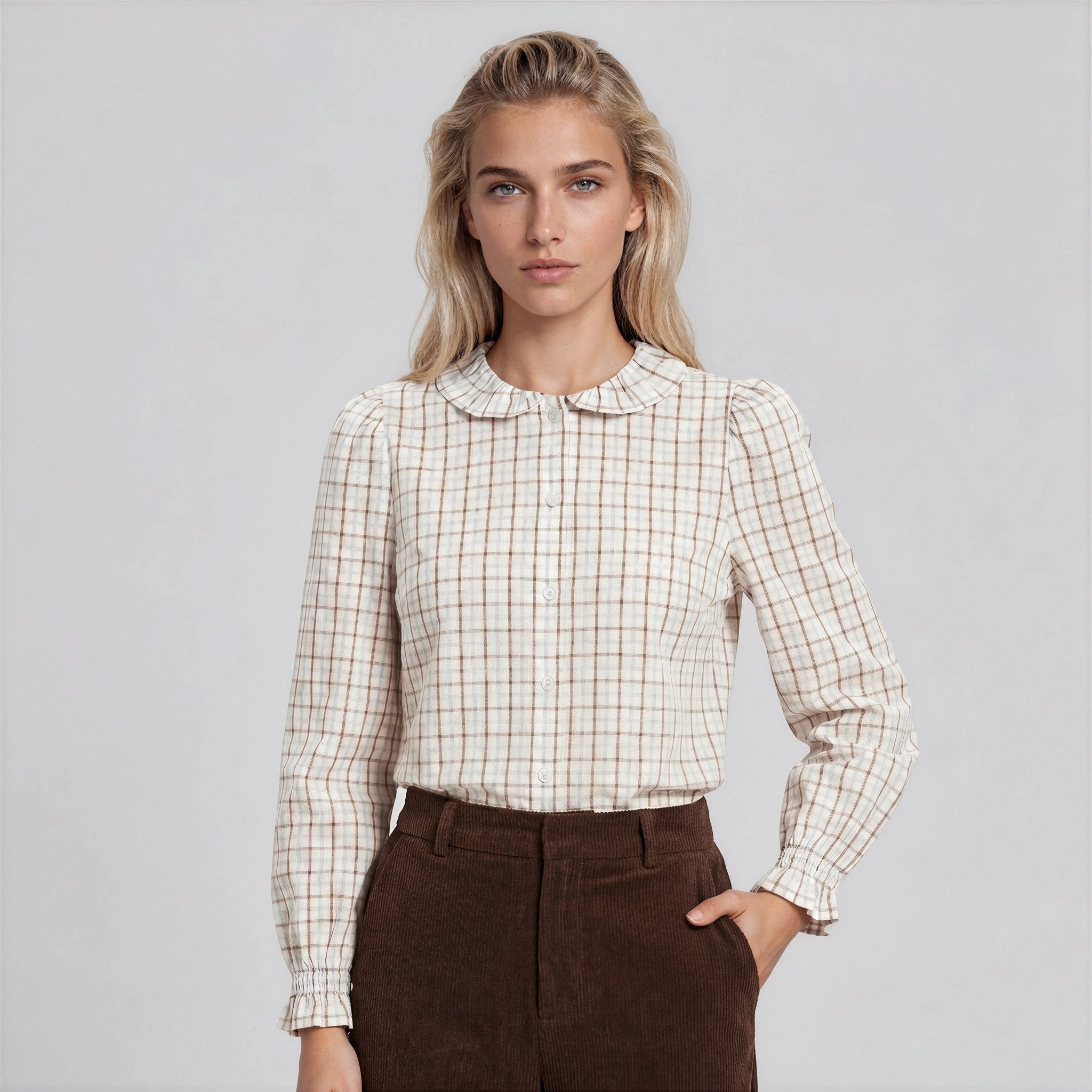 WHITNEY women's peter pant block stripe shirt - YANA K