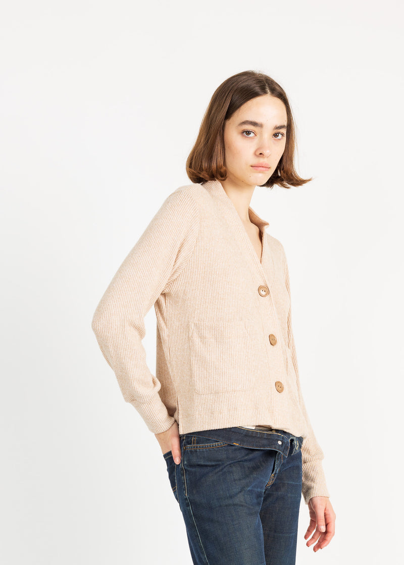 LORI CARDIGAN hatchi rib