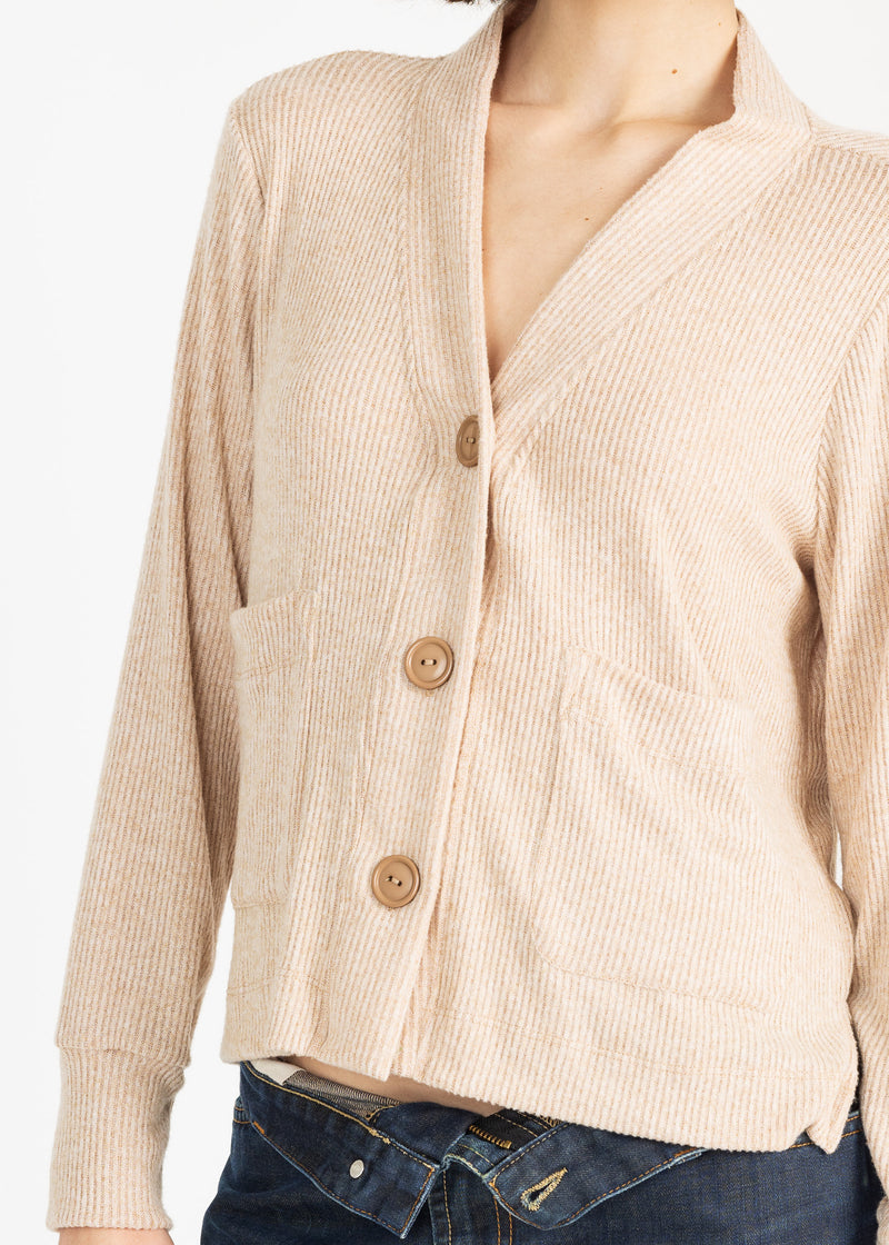 LORI CARDIGAN hatchi rib