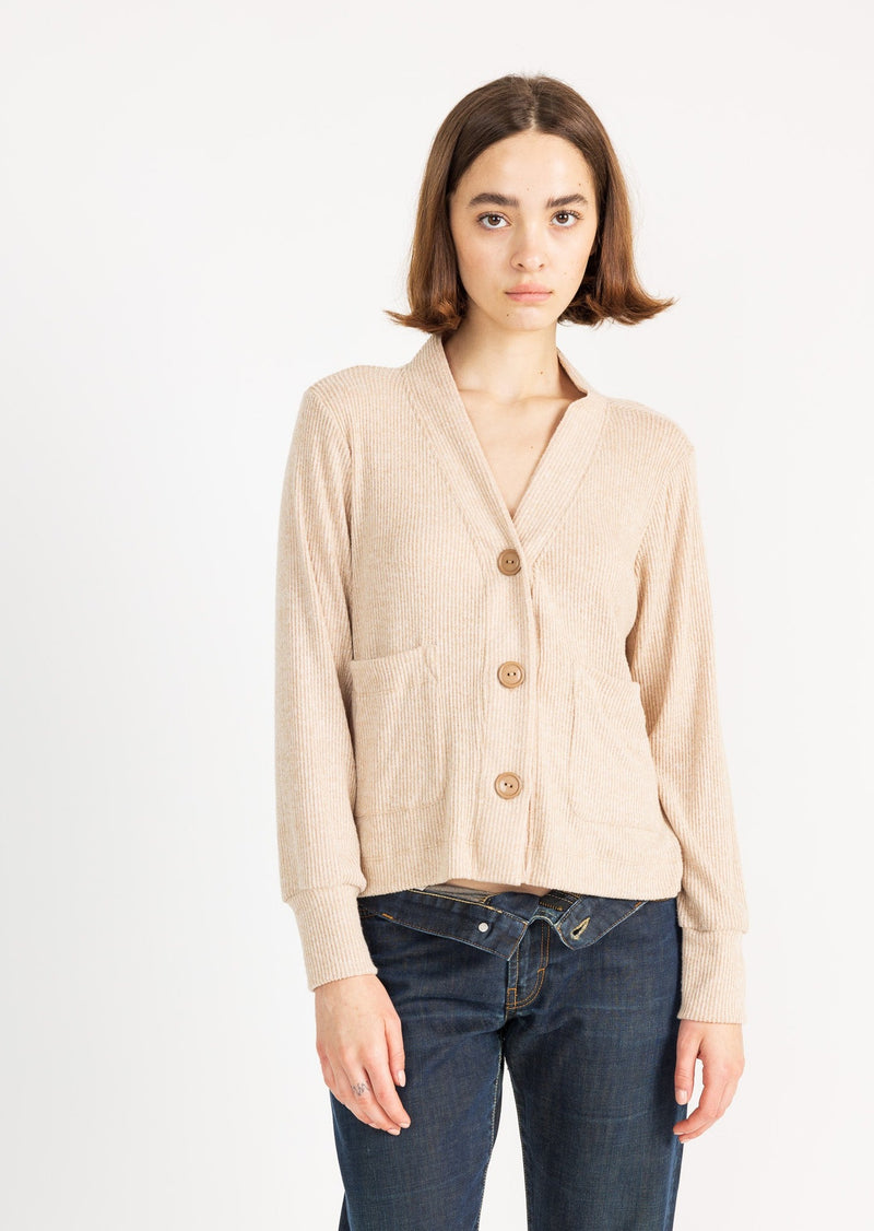 LORI CARDIGAN hatchi rib
