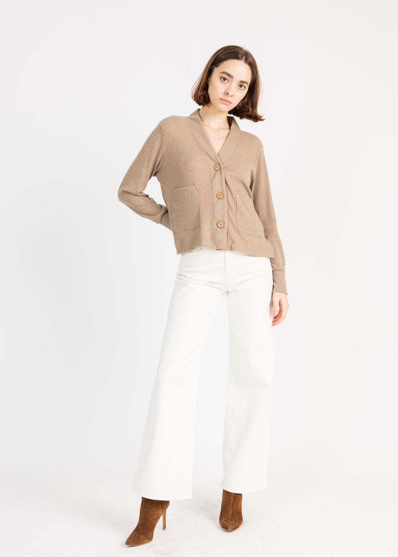 LORI CARDIGAN hatchi rib