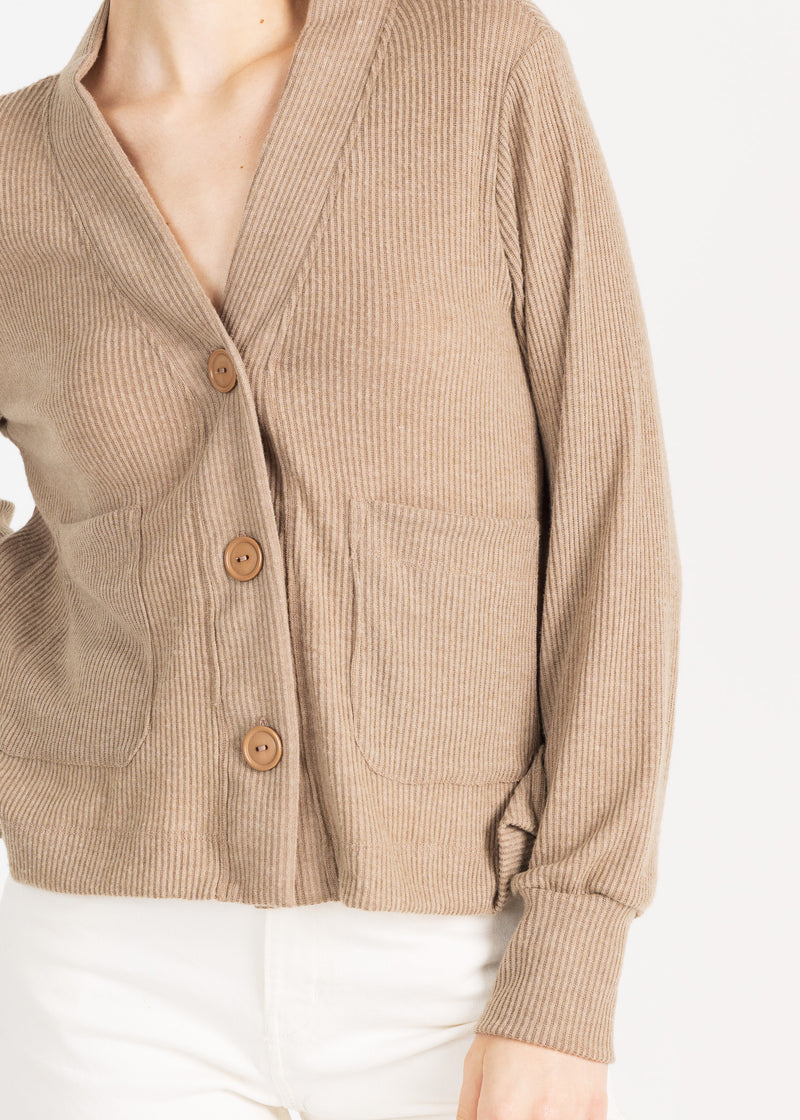 LORI CARDIGAN hatchi rib