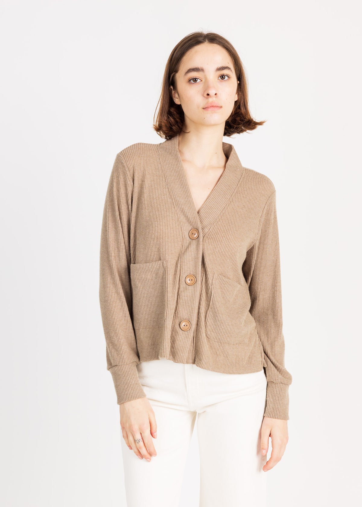 LORI CARDIGAN hatchi rib