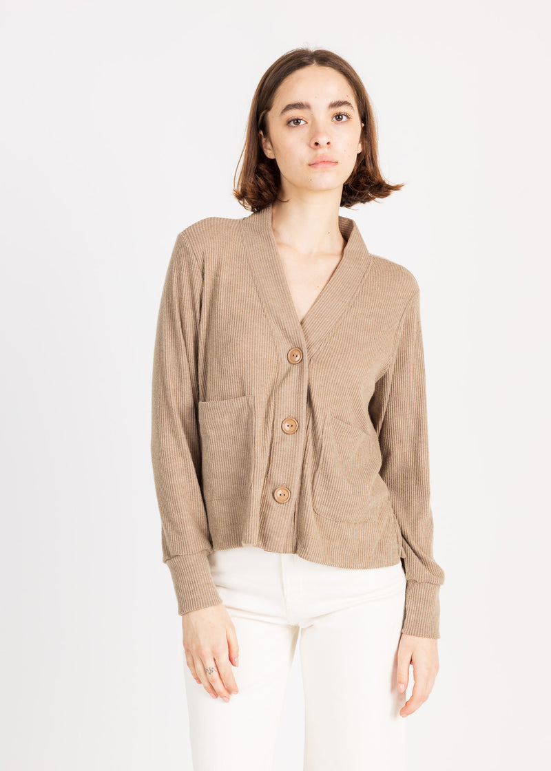 LORI CARDIGAN hatchi rib