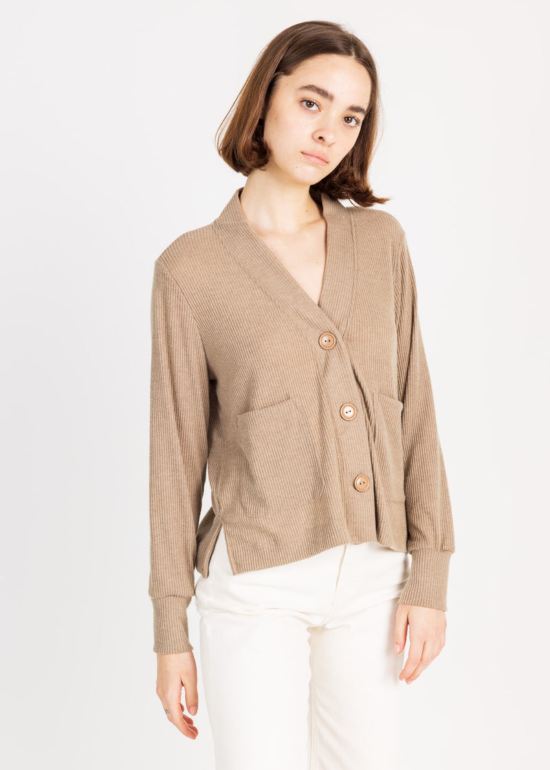 LORI CARDIGAN hatchi rib