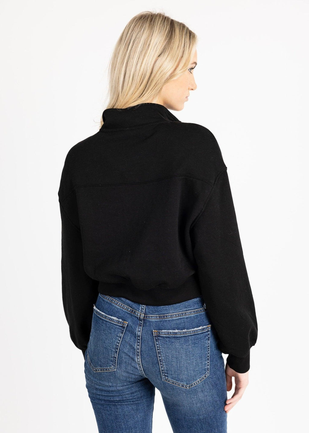 MEL women's mid zip up fleece sweater - YANA K