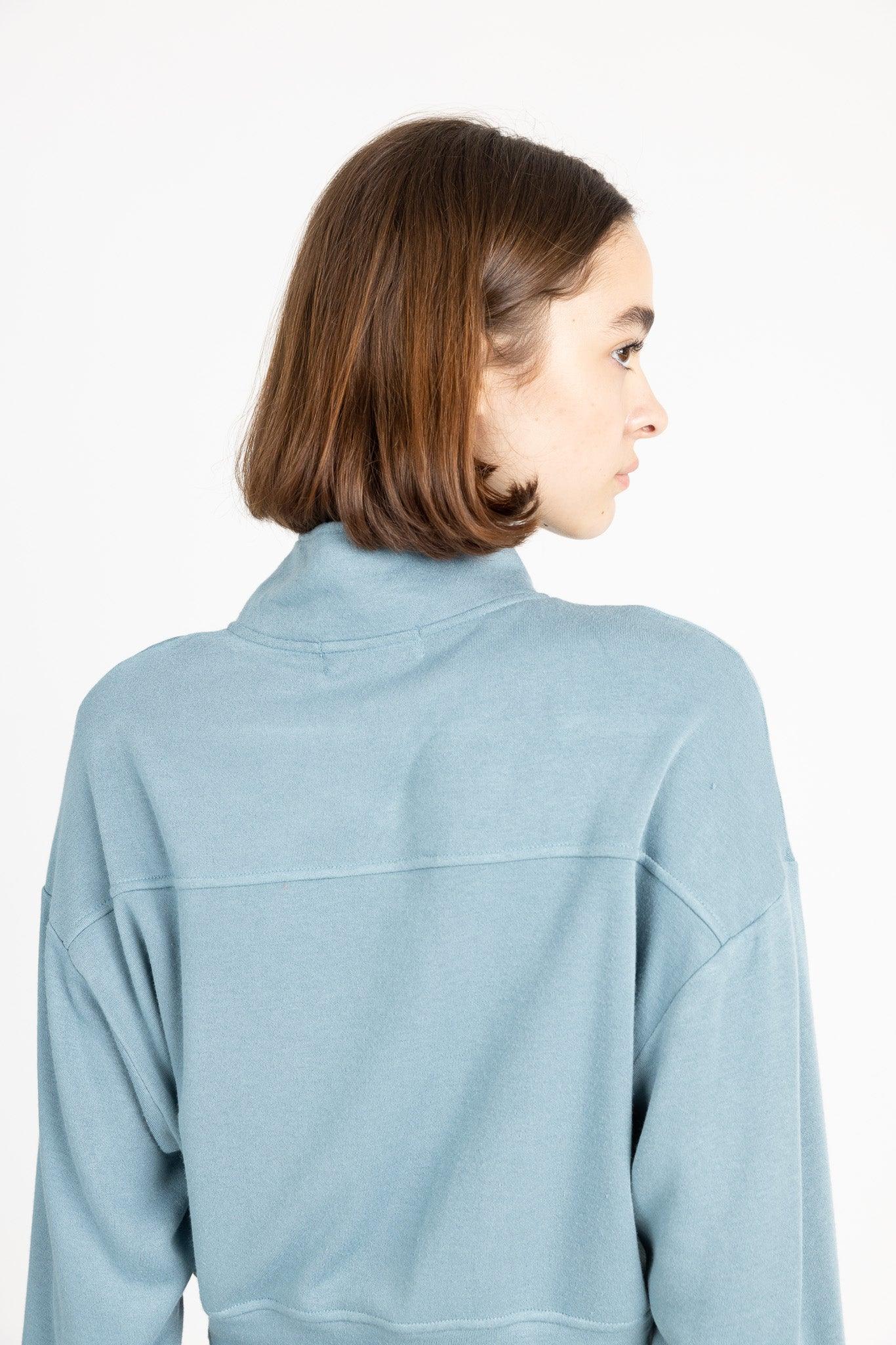 MEL women's mid zip up fleece sweater - YANA K