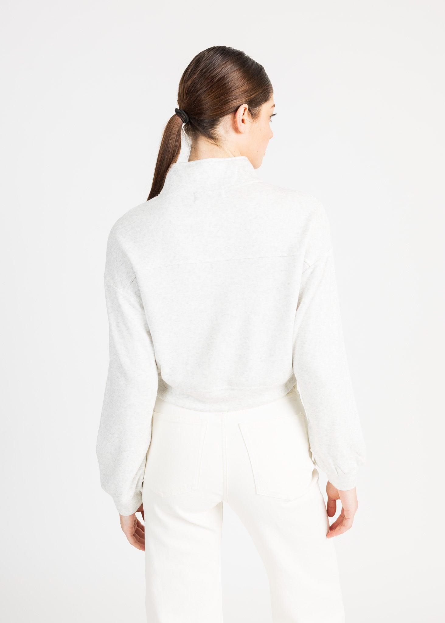 MEL women's mid zip up fleece sweater - YANA K