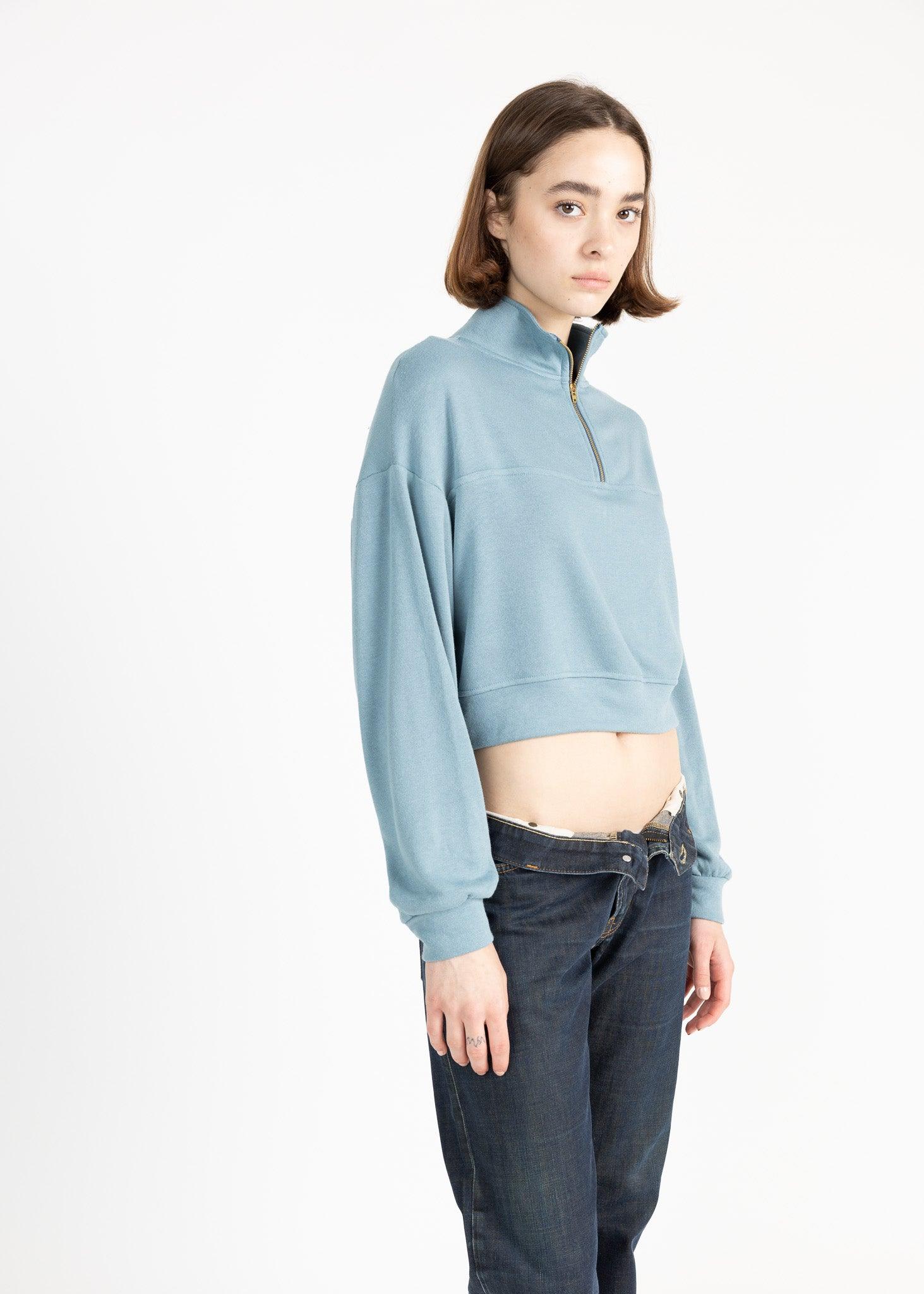 MEL women's mid zip up fleece sweater - YANA K
