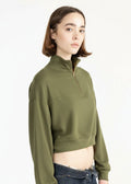 MEL women's mid zip up fleece sweater - YANA K