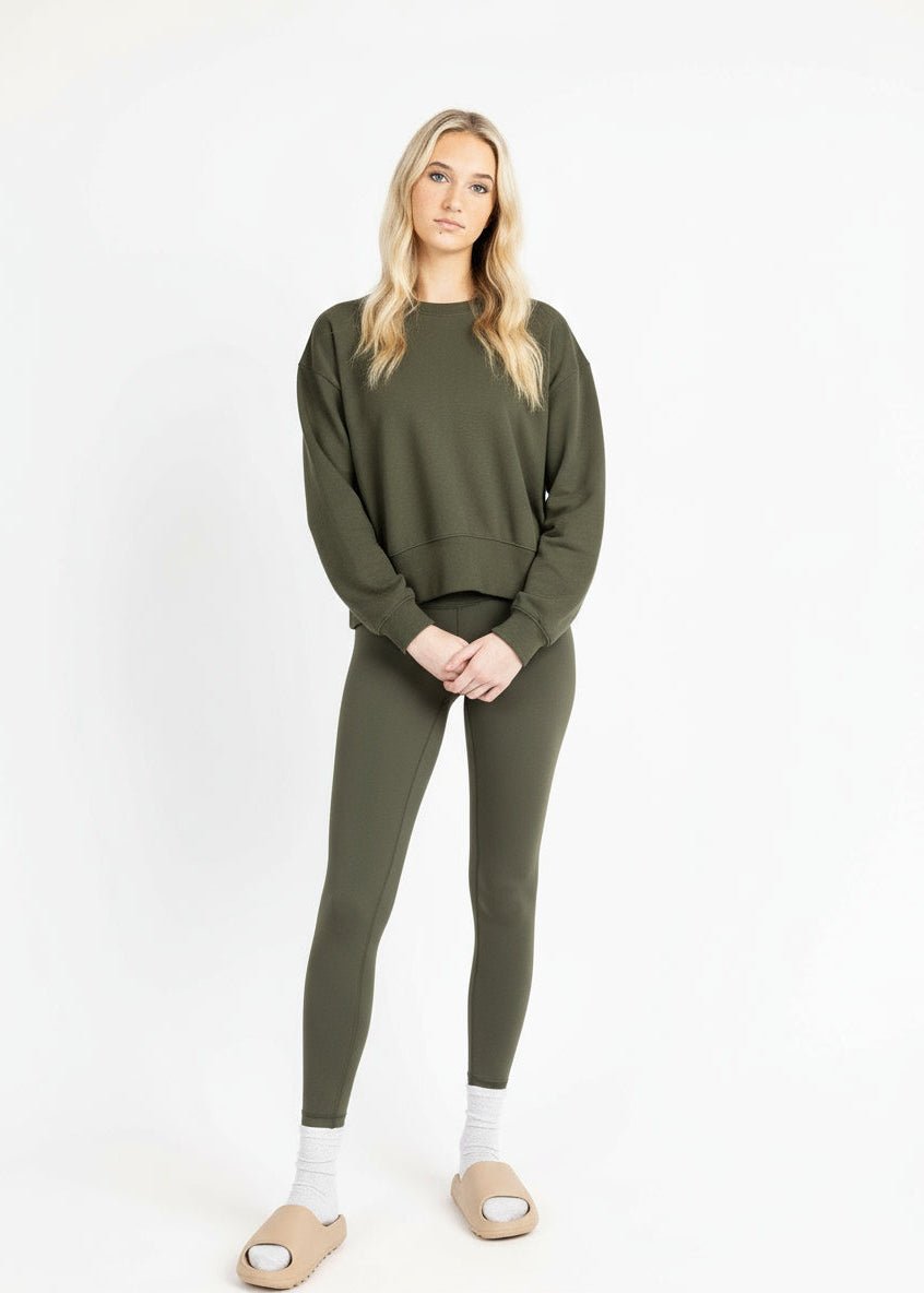 VICKY women's ultra soft fleece crew neck sweater - YANA K