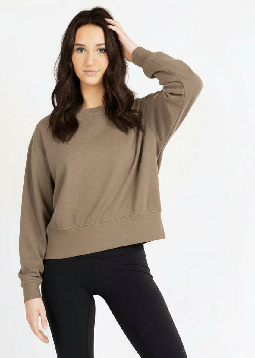 VICKY women's ultra soft fleece crew neck sweater - YANA K